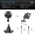 AC Infinity Cloudray S6 Gen 2 Oscillating Clip Fan 12W 10-speed fi 150mm - wentylator mieszający z klipsem  Growshop -sklep ogrodniczy we Wrocławiu, Warszawie i Poznaniu