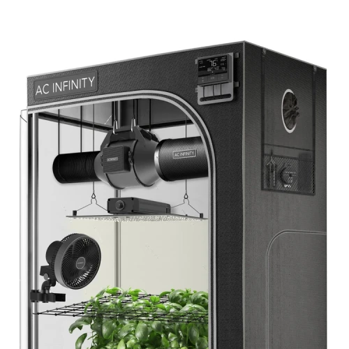 Zestaw uprawowy growbox AC Infinity 90x90x180 cm - gotowy zestaw do uprawy z wentylacją, filtrem i lampą LED FULL SPECTRUM 240W LM301H Growshop -sklep ogrodniczy we Wrocławiu, Warszawie i Poznaniu