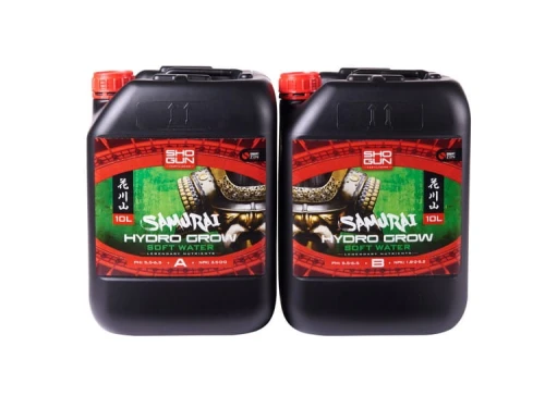 SHOGUN SAMURAI HYDRO GROW WODA MIĘKKA 1L (A&B) - ODŻYWKA MINERALNA DLA ROŚLIN UPRAWIANYCH HYDROPONICZNYCH  Growshop -sklep ogrodniczy we Wrocławiu, Warszawie i Poznaniu