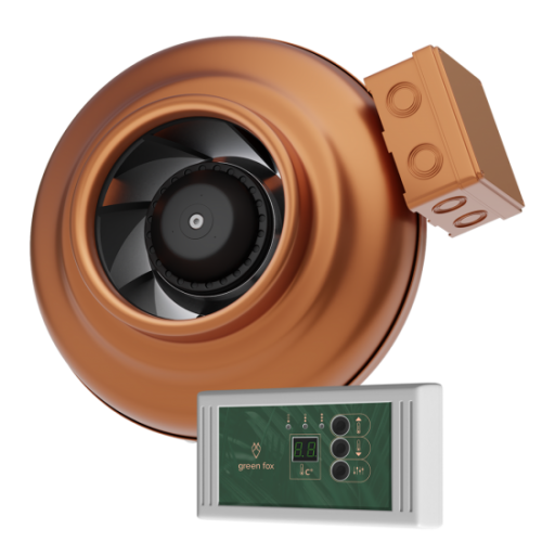 Wentylator Grand 400 m3/h, fi 100mm (3-biegowy + sterownik) Growshop -sklep ogrodniczy we Wrocławiu, Warszawie i Poznaniu